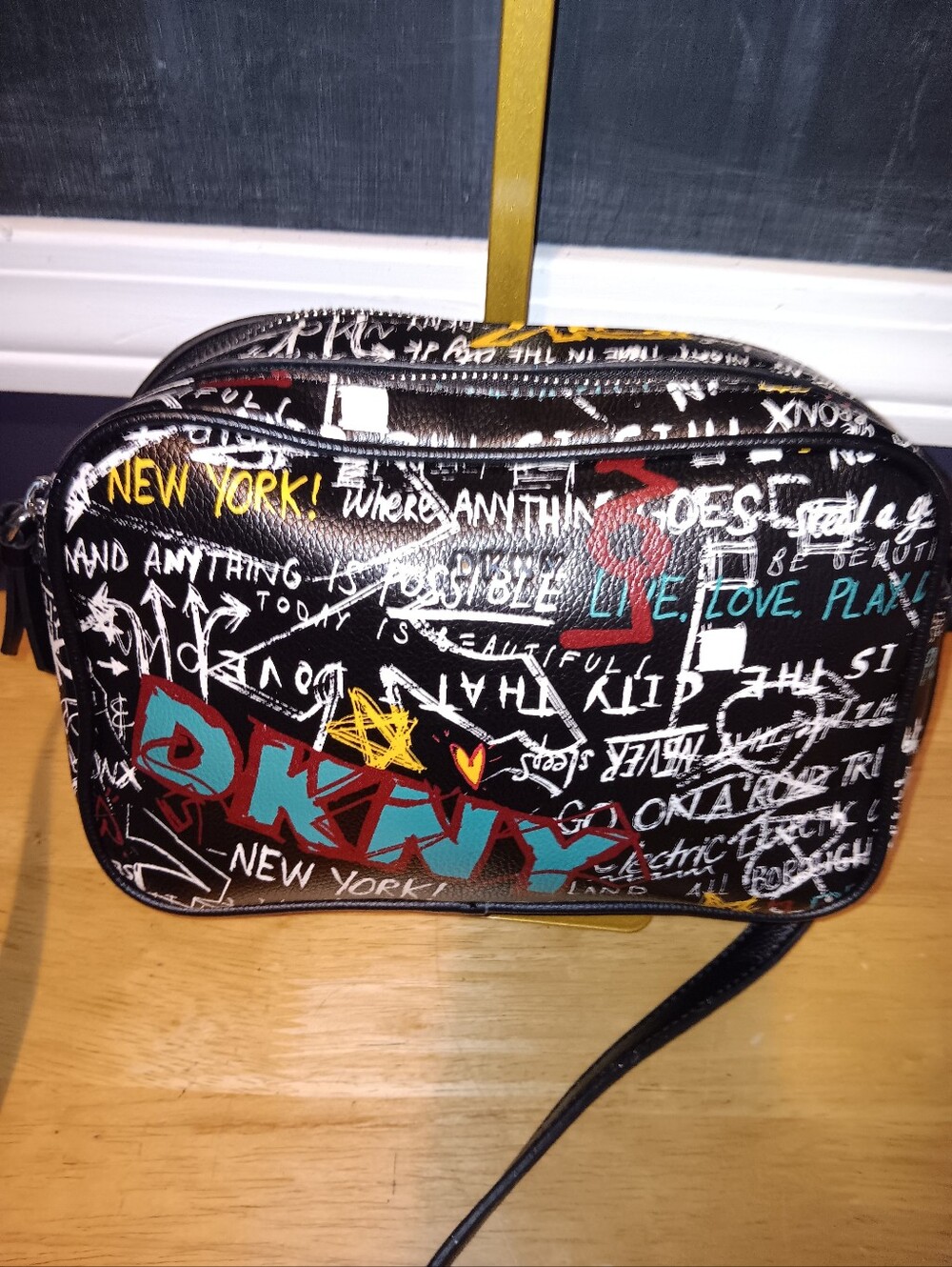 Dkny Graffiti Double Zip Bag